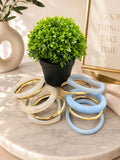 PULSERA 5 RINGS WHITE/BLUE