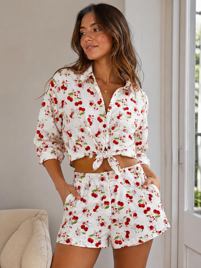SET DE CHERRIES PANTALON CORTO