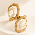 PULSERA PARA BRAZON BEIGE/BLANCA/DORADA