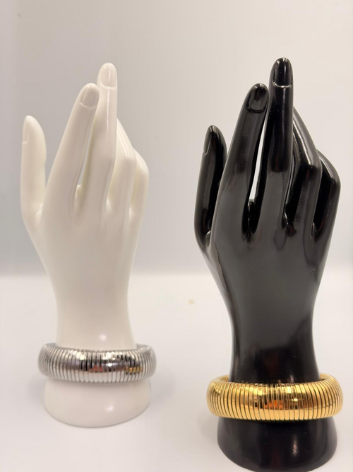 BANGLE ANCHA DORADA O PLATA