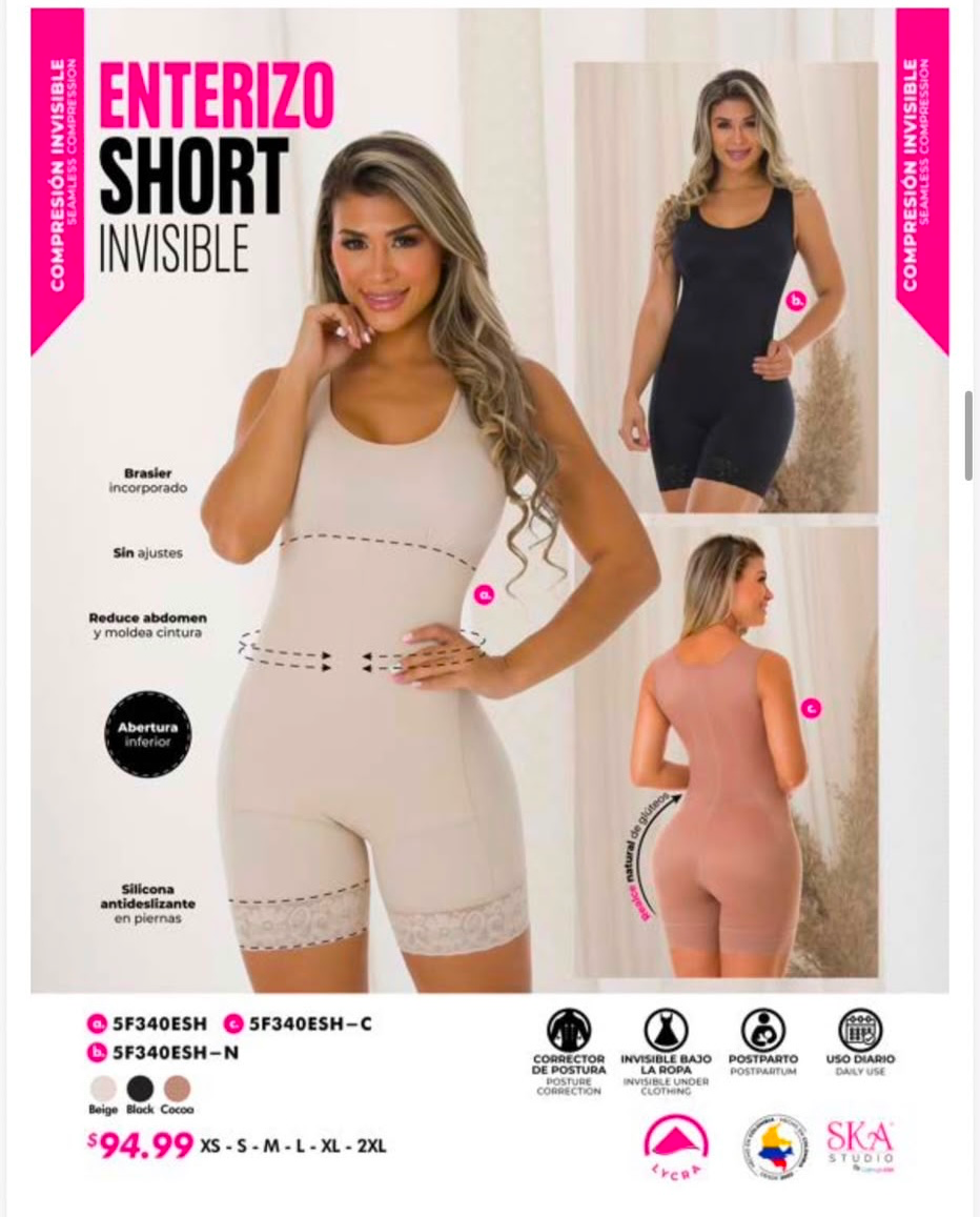 FAJA SHORT ENTERIZO INVISIBLE
