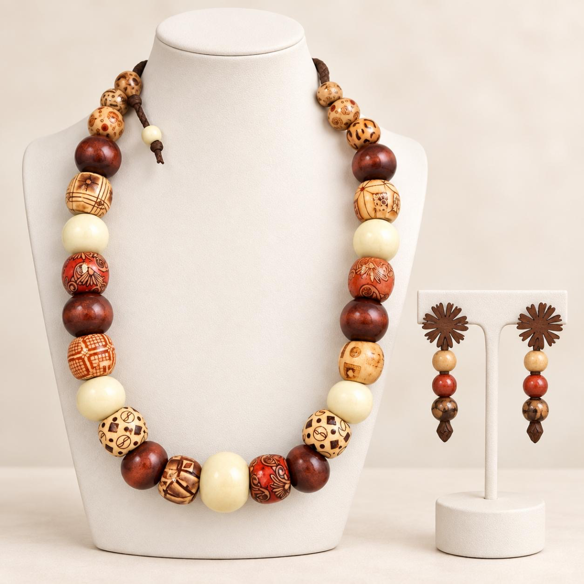 COLLAR SET ALL BROWN