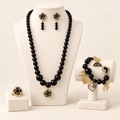 COLLAR SET BLACK ROSE 