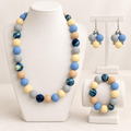 COLLAR SET CREMA AZUL GUMBALLS