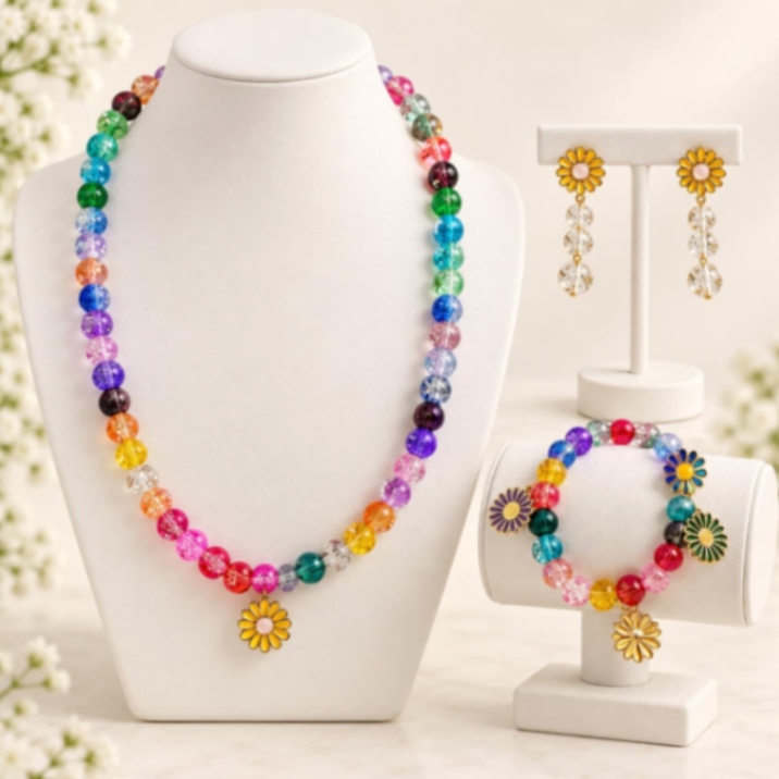 COLLAR SET COLORFUL DAISY