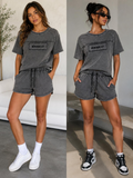 SET SHIRT/SHORT PANT GREY